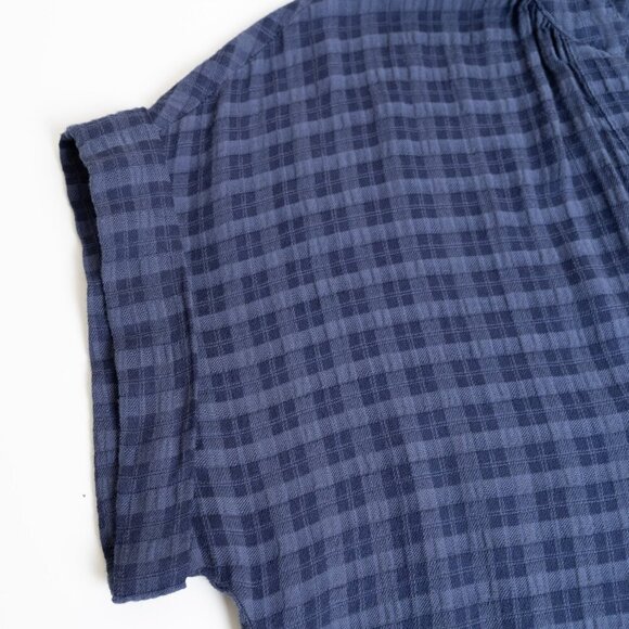 Anthropologie Cloth & Stone Short-Sleeve Pullover Blouse Top Blue NEW - Picture 8 of 14